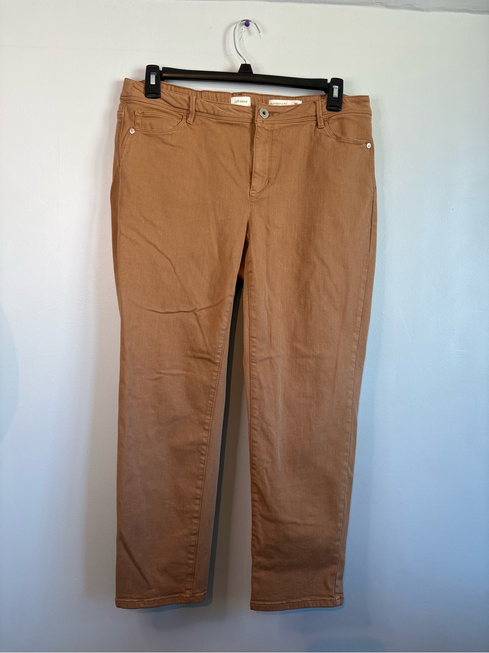 J. Jill Straight-Leg Jeans in Tan